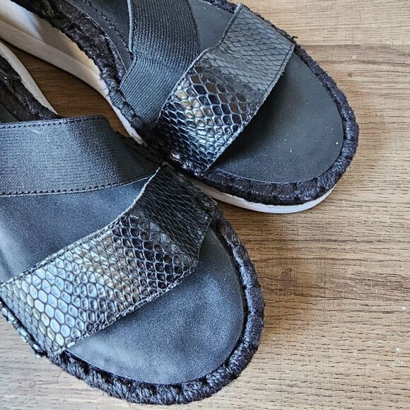 EUC DONAL J PLINER LEATHER/FABRIC UPPERS ELASTIC SANDALS SIZE 10 - Picture 10 of 16